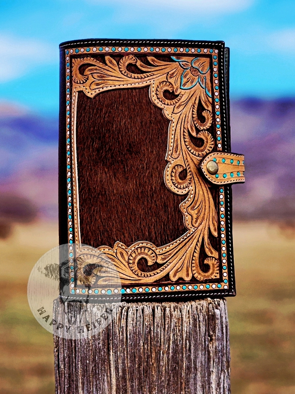 Genuine Cowhide And Handtooled Leather Bible Cover